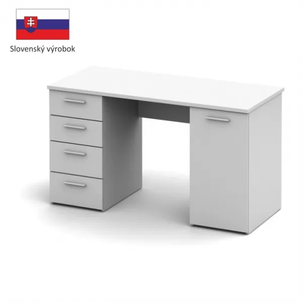 KONDELA Eustach pc stolík biela