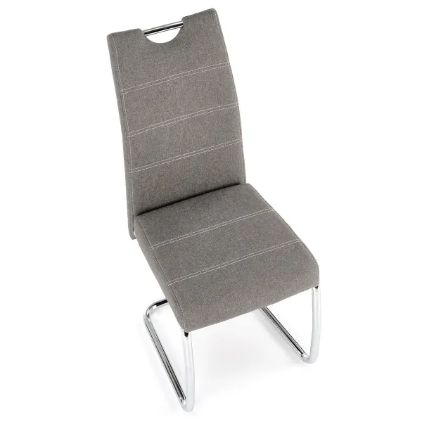 HALMAR K349 jedálenská stolička sivá / chróm