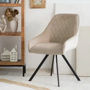 Otočná jedálenská stolička LAURENT béžová 847375