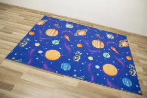 Detský koberec Galaxy planéty, rakety