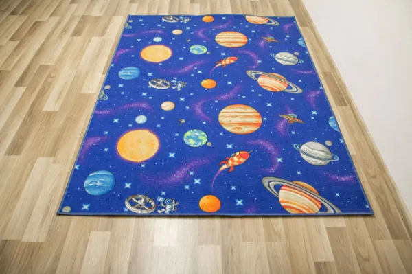 Detský koberec Galaxy planéty, rakety