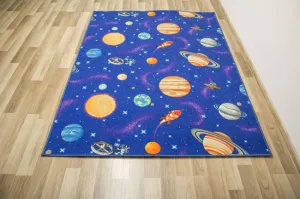 Detský koberec Galaxy planéty, rakety