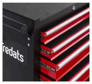 REDATS Dielenský vozík na náradie, sedem zásuviek,Compact Black