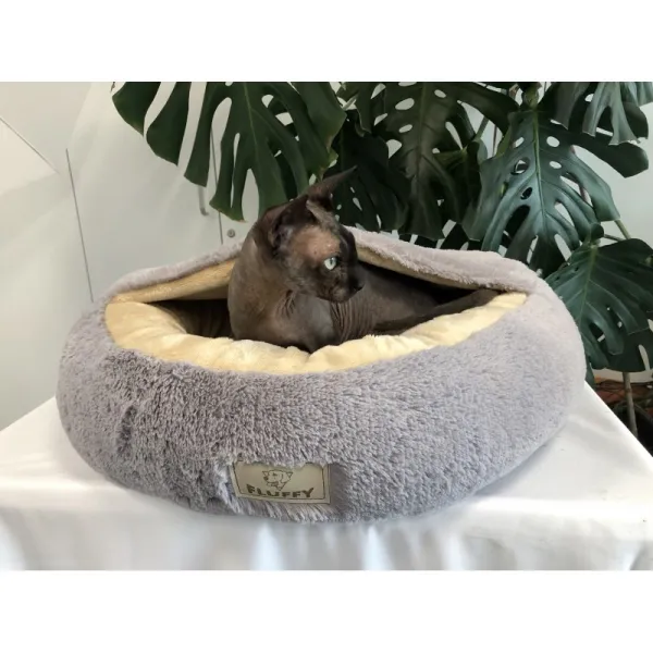 JAKS Pelech svetlošedý Fluffy Pelech veľkosti: priemer 70 cm