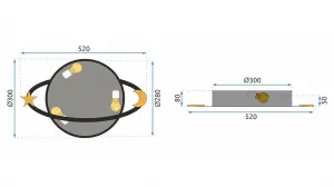 TooLight Stropné svietidlo Moon APP865-C biele