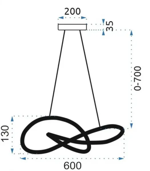 TooLight Stropné svietidlo s diaľkovým ovládaním LED APP816-CP Node chrómové