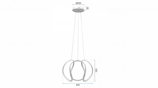 TooLight Stropné svietidlo Semi strieborné