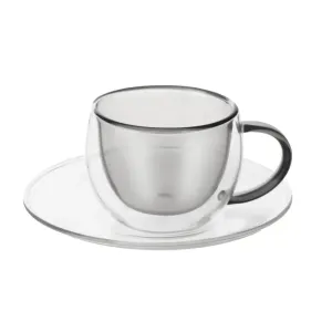 Hrnčeky dvojstenné 2 ks DOUBLE espresso 0,1 l