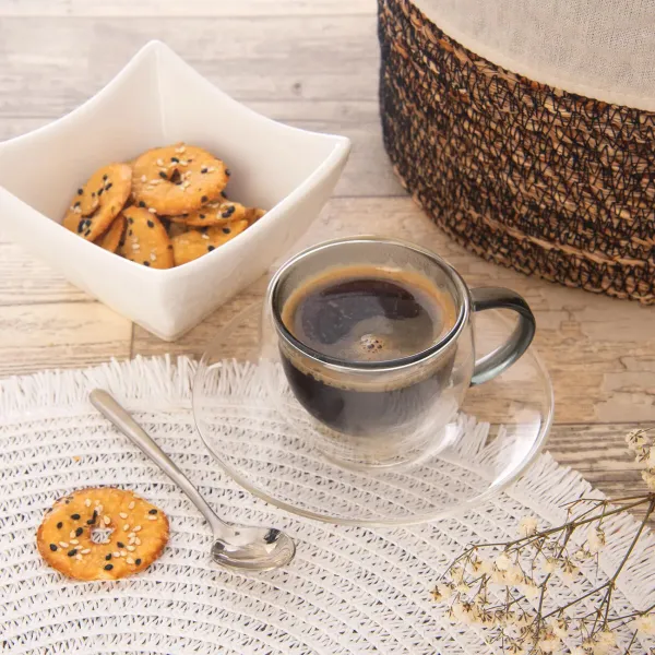 Hrnčeky dvojstenné 2 ks DOUBLE espresso 0,1 l