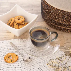 Hrnčeky dvojstenné 2 ks DOUBLE espresso 0,1 l