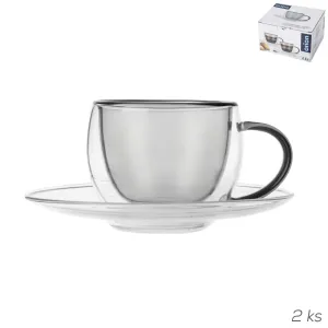 Hrnčeky dvojstenné 2 ks DOUBLE espresso 0,1 l