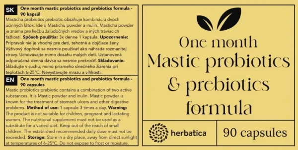 Masticha PROBIOTICS & PREBIOTICS - 90 kapsúl - Herbatica