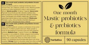 Masticha PROBIOTICS & PREBIOTICS - 90 kapsúl - Herbatica