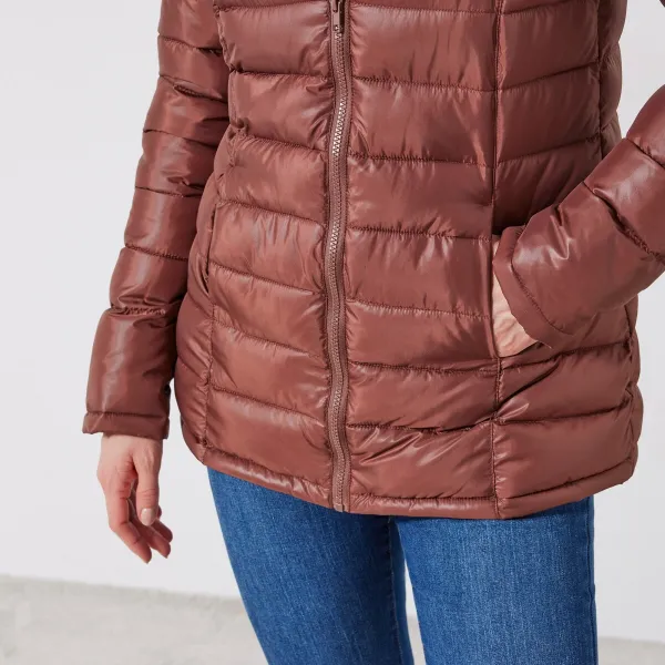 Nepremokavá prešívaná bunda na zips