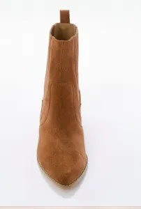 Nízke kožené čižmy vo western štýle