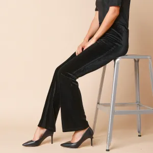 Velúrové bootcut legíny s pružným pásom