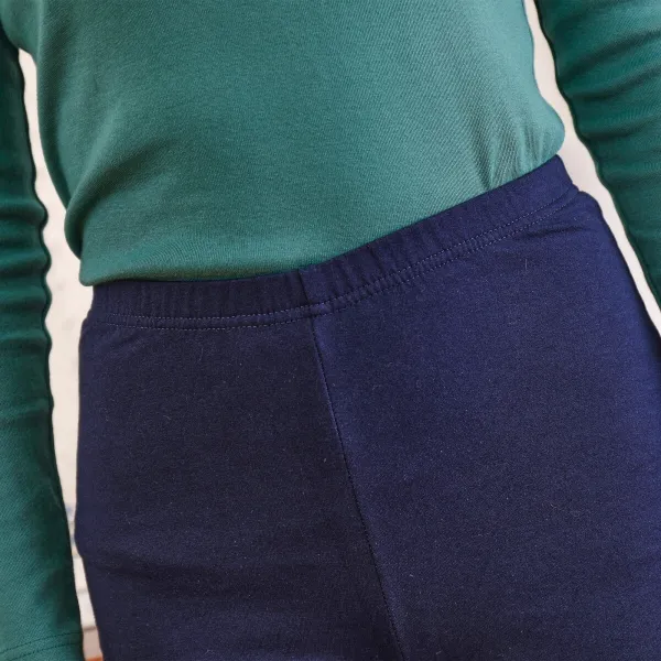 Hrejivé bootcut legíny z česaného moltonu