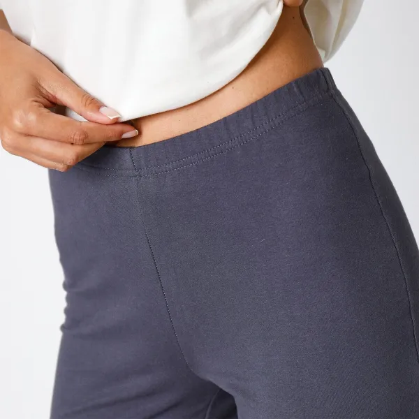 Hrejivé bootcut legíny z česaného moltonu