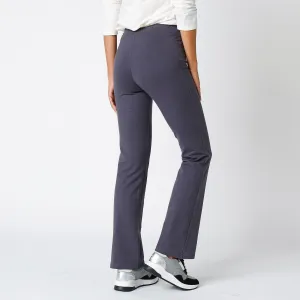 Hrejivé bootcut legíny z česaného moltonu