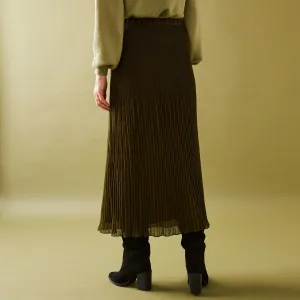 Jednofarebná voálová plisovaná sukňa, pre nižšiu postavu
