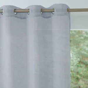 Jednofarebná voálová záclona s efektom ľanu