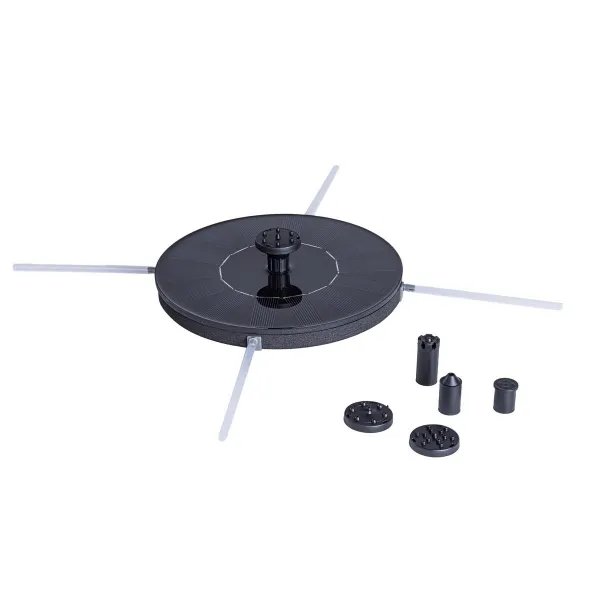 Haushalt international Solární fontána, černá, 16 cm