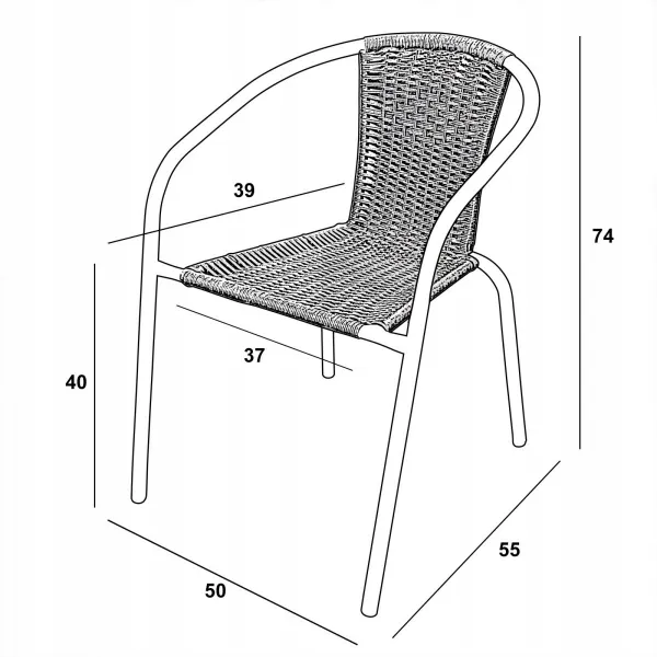 Záhradný balkónový bistro set NINA 3dielny