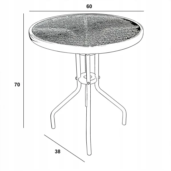 Záhradný balkónový bistro set NINA 3dielny