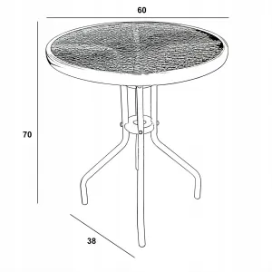 Záhradný balkónový bistro set NINA 3dielny