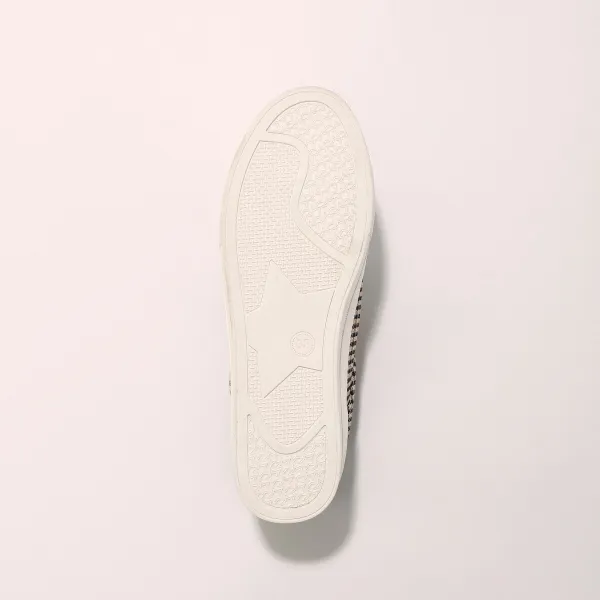 Tenisky z 2 materiálov na suchý zips, kockovaný vzor