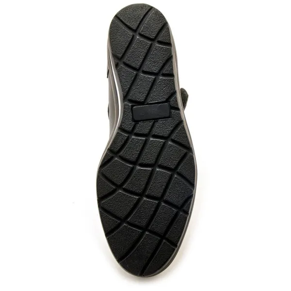 PEDICONFORT Kožené poltopánky s metalickými detailmi a zapínaním na suchý zips