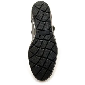 PEDICONFORT Kožené poltopánky s metalickými detailmi a zapínaním na suchý zips
