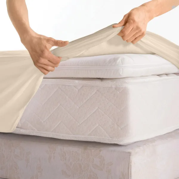 Jednofarebná napínacia plachta zn. Colombine® z džerseja s hĺbkou rohov 40 cm