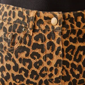 Úzke dlhé nohavice, leopardia potlač