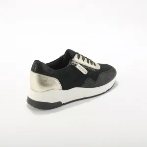 Sneakers so šnúrkami a zipsom, koža