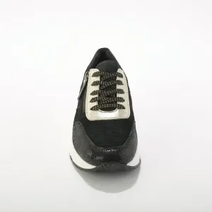 Sneakers so šnúrkami a zipsom, koža