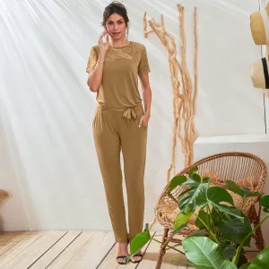 Jednofarebné úpletové nohavice
