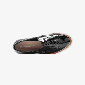 Slippers na klinovej podrážke, so strapcami