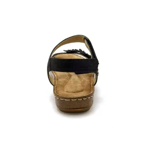 PÉDICONFORT® -  Sandále na suchý zips, velúrová koža