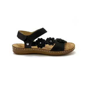 PÉDICONFORT® -  Sandále na suchý zips, velúrová koža