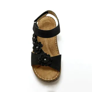 PÉDICONFORT® -  Sandále na suchý zips, velúrová koža