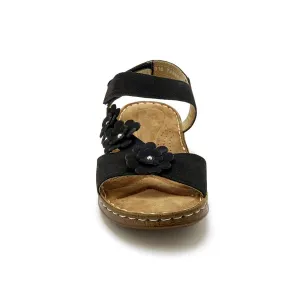 PÉDICONFORT® -  Sandále na suchý zips, velúrová koža