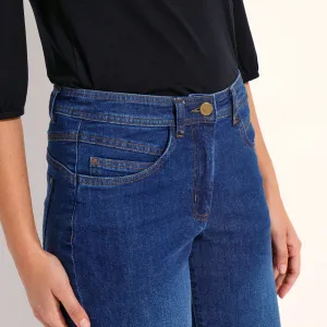 Široké nohavice z denimu s 5 vreckami