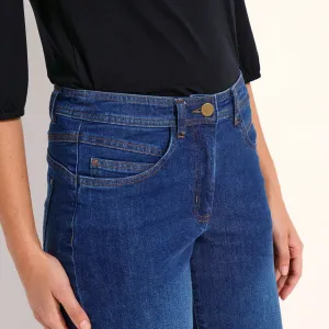 Široké nohavice z denimu s 5 vreckami