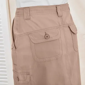 Sukňa z popelínu s vreckami