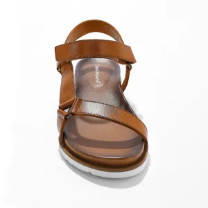 Športové sandále na suchý zips, koža s certifikátom LWG