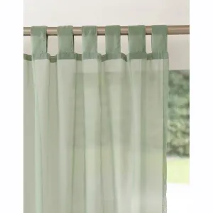 Jednofarebný voálový záves zakončený pútkami
