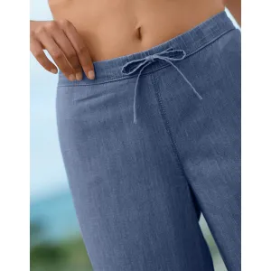 Široké nohavice z jemného denimu