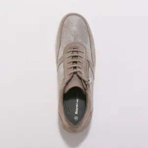 Kožené tenisky na zips, klinová podrážka