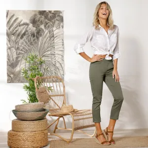 Pohodlné 3/4 nohavice s pružným pásom